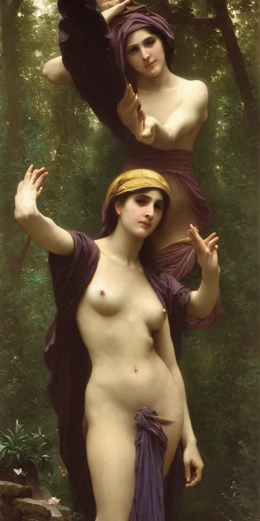 Image similar to The sorceress, painted by William-Adolphe Bouguereau