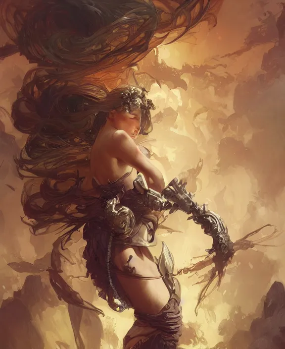 Prompt: big bomb explosion, d & d, fantasy, intricate, elegant, highly detailed, digital painting, artstation, concept art, art by artgerm and greg rutkowski and alphonse mucha, boris vallejo