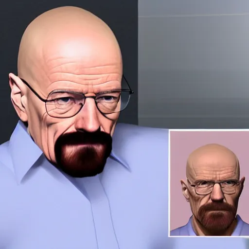 Prompt: Walter White as a streamer, realistic