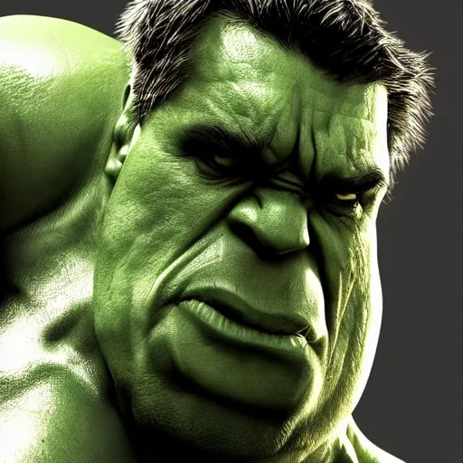 Image similar to a macro portrait of the incredible hulk mid transformation, hyperdetailed, artstation, 8k,