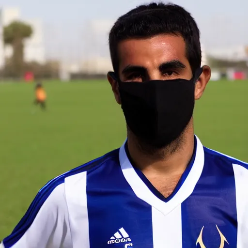 Image similar to middle eastern soccer player with face mask