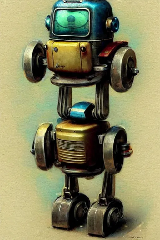 Image similar to ( ( ( ( ( 1 9 5 0 s retro future android robot towtruck. muted colors., ) ) ) ) ) by jean - baptiste monge,!!!!!!!!!!!!!!!!!!!!!!!!!