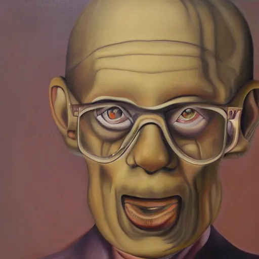 Prompt: mr. mural, surrealism, oil on canvas, high detail