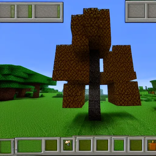 Image similar to minecraft valorant landscape tree