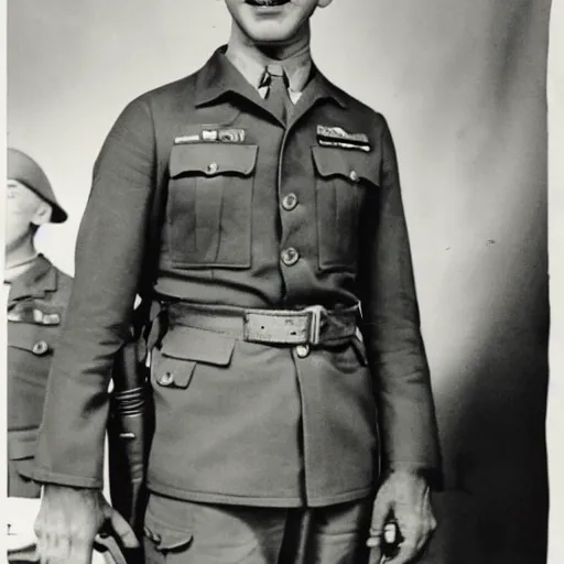 Image similar to jeff bezos as a soldier in ww 2