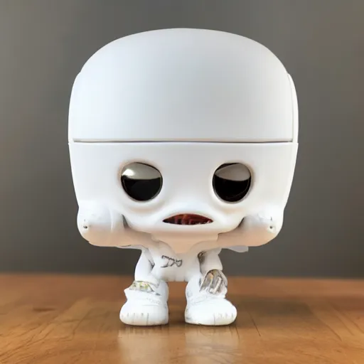 Image similar to an all white art vinyl figure, in the style of kidrobot, sket - one x iamretro, kenny wong x pop mart, space molly, frank kozik, guggimon, studio lighting, subsurface diffusion