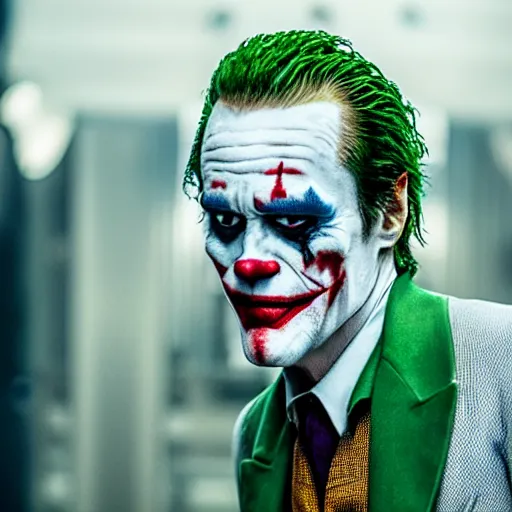 Image similar to film still of Jim Carrey as joker in the new Joker movie