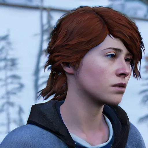 Prompt: jessie buckley in life is strange, highly detailed, high quality, hd, 4 k, 8 k, canon 3 0 0 mm, professional photographer, 4 0 mp, lifelike, top - rated, award winning