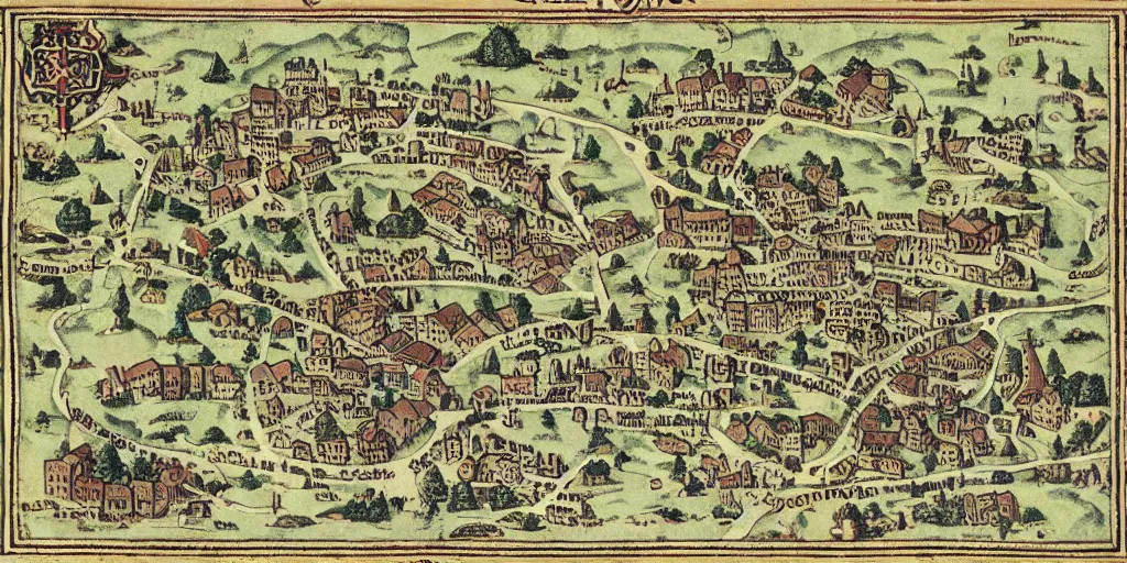 Image similar to the town of yelm, medieval map