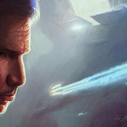 Prompt: Young Harrison Ford as a pilot, dramatic lighting, highly detailed, digital painting, artstation, concept art, smooth, sharp focus, illustration, warm light, cozy warm tint, magic the gathering artwork, volumetric lighting, 8k, art by Akihiko Yoshida and Greg Rutkowski