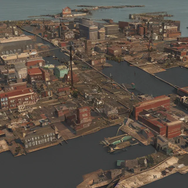 Image similar to colonial portsmouth new hampshire as a cybercity, cyberpunk, colonial, cinematic, volumetric, realistic, cinematic lighting, ray tracing, unreal engine 5, octane render, hyper realistic, photo, 8 k