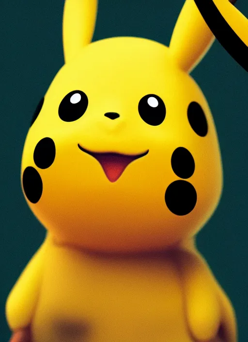 Image similar to closeup portrait of pikachu, depth of field, zeiss lens, detailed, symmetrical, centered, fashion photoshoot, by annie leibovitz and steve mccurry, david lazar, jimmy nelsson, breathtaking, 8 k resolution, extremely detailed, beautiful, establishing shot, artistic, hyperrealistic, beautiful face, octane render