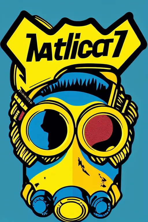 Image similar to fallout 7 6 retro futurist illustration art by butcher billy, sticker, colorful, illustration, highly detailed, simple, smooth and clean vector curves, no jagged lines, vector art, smooth andy warhol style