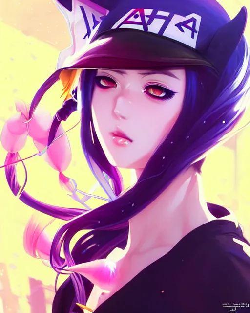 Prompt: kda ahri as a manga girl, portrait, realistic shaded perfect face, symmetry face, fine details. anime. realistic shaded lighting poster by ilya kuvshinov katsuhiro otomo, magali villeneuve, artgerm, jeremy lipkin and michael garmash and rob rey and alphonse mucha and alyssa monks, holographic