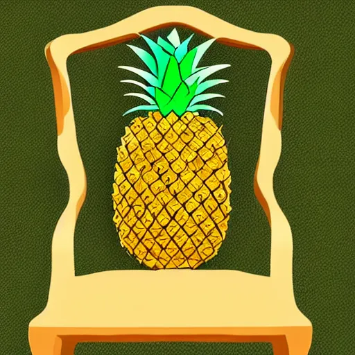 Prompt: a chair made of pineapples, photorealistic