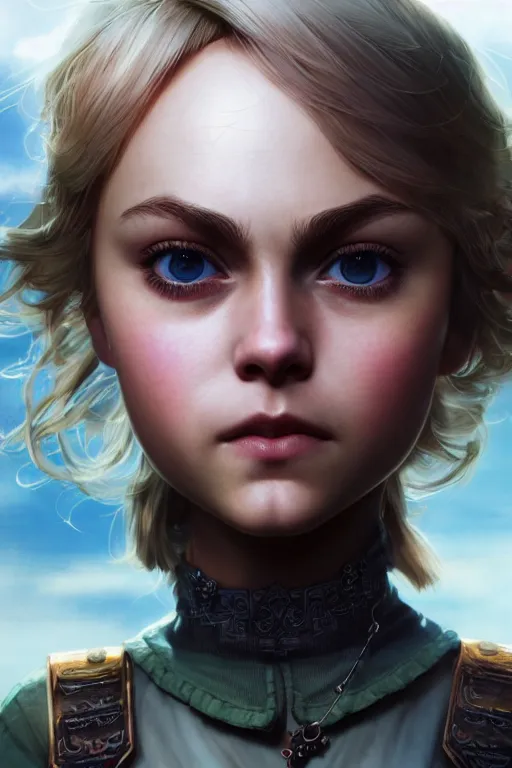 Image similar to character portrait of Annasophia Robb with gorgeous detailed eyes, color page, tankoban, 4 k, tone mapping, doll, akihiko yoshida, james jean andrei riabovitchev marc simonetti, yoshitaka amano, willowy frame,