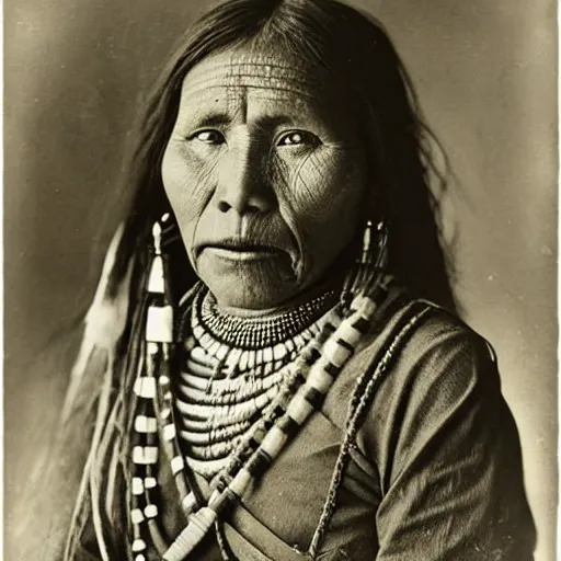 Prompt: vintage photo of a beautiful hopi woman by edward s curtis, photo journalism, photography, cinematic, national geographic photoshoot