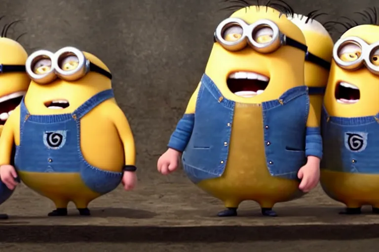 Image similar to guy fieri as all the minions in minions 3 rise of gru