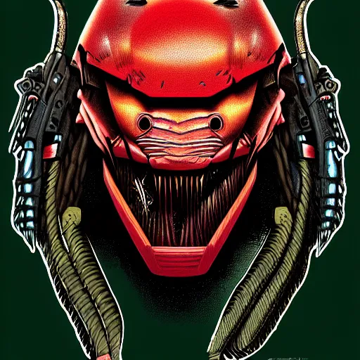 Prompt: a detailed illustration of of predator by chris warner