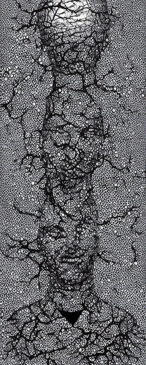 Image similar to cell shaded optical illusion by dan hillier and ikeda royji