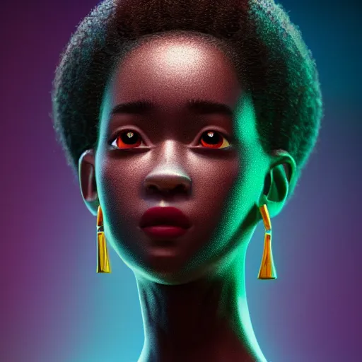 Prompt: stunning, coherent, impressive, detailed still of black girl, follow shot, 3d, in the style of pixar, comic book style, 3d, highly detailed, sharp focus, bokeh, depth of field, 16k resolution, Unreal Engine 5, coherent, cinematic lighting, photorealistic, by Zhang Jingna