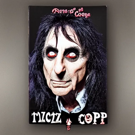 Image similar to alice cooper as a pizza