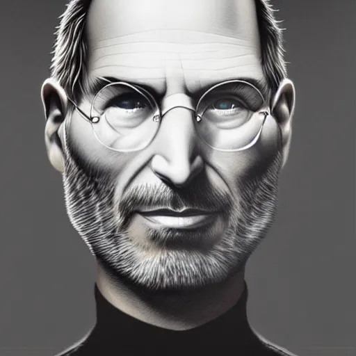 Prompt: Steve jobs portrait, Pixar style, by Tristan Eaton Stanley Artgerm and Tom Bagshaw.