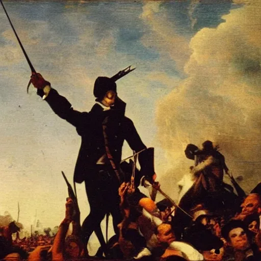Prompt: gopro first person view of the french revolution
