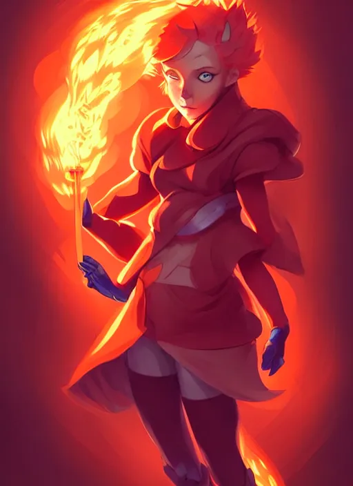 Image similar to style artgerm, joshua middleton, illustration, anthropomorphic hamster wearing orange pelt light armor, anime eyes, red hair, swirling fire flames cosmos, fantasy, dnd, cinematic lighting