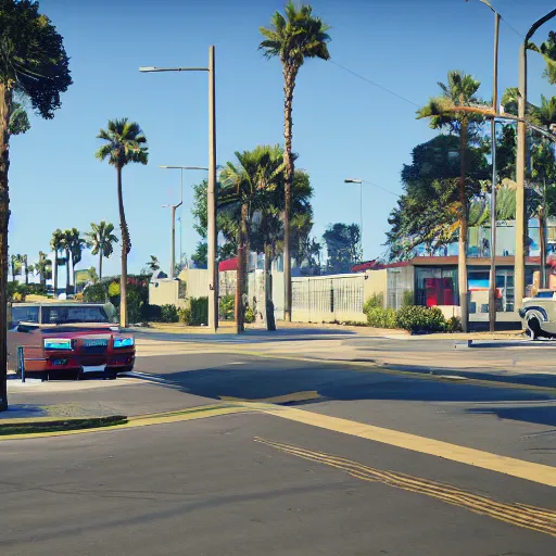 Image similar to pembroke pines florida in gta 5, 8k octane 3D render