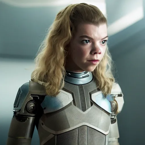 Prompt: Cyborg Anya Taylor Joy