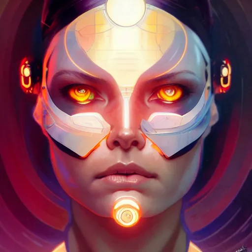 Image similar to cyborg, female, science fiction, portrait, highly detailed, digital painting, beautiful eyes, symmetry, concept art, sharp focus, illustration, art by artgerm and greg rutkowski and magali villeneuve and ilya kuvshinov! : : alphonse mucha : : - 0. 2