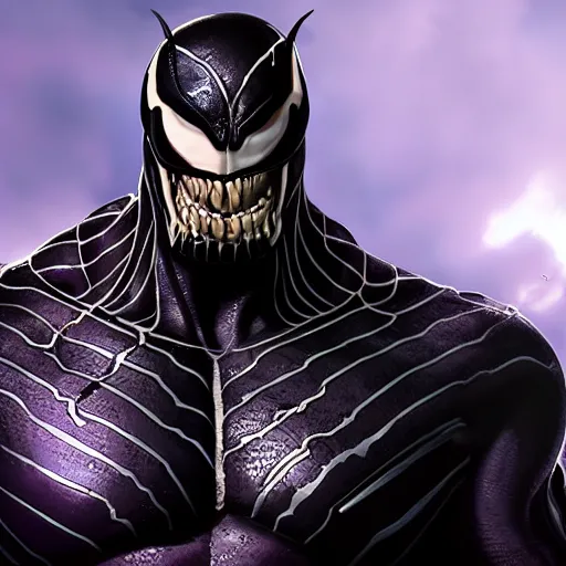 Image similar to Thanos as Venom, 4k, artstation, cgsociety, award-winning, masterpiece, stunning, beautiful