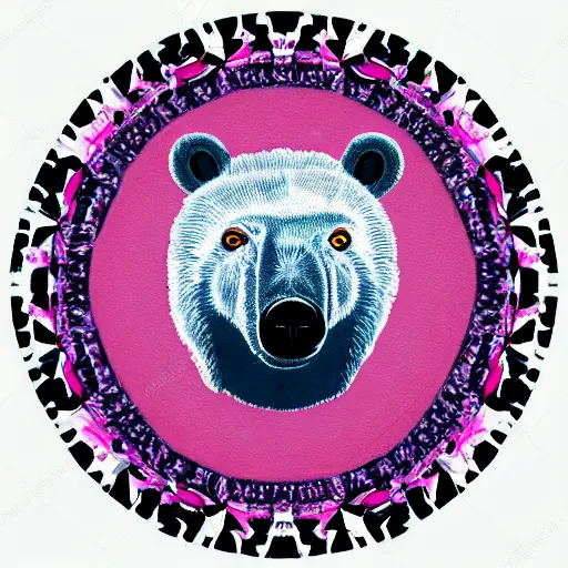 Prompt: polar bear mandala