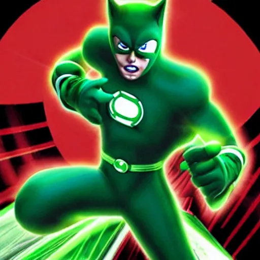 Image similar to sonic as the green lantern