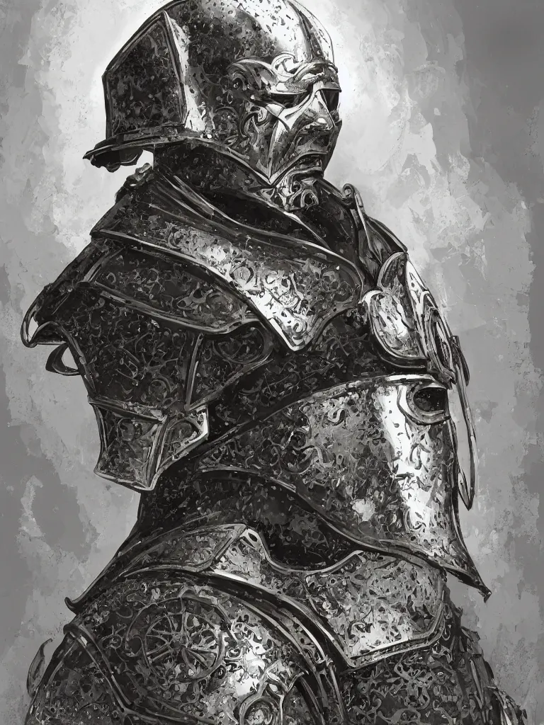 Image similar to Walter white, European beautiful luxury and evil and victorian and gothic medieval white armor knight portrait, front face, ultradetail face, ruined gothic cathedral, art and illustration by tian zi and craig mullins and WLOP and alphonse mucha, ssci-fi, fantasy, intricate complexity, human structure, hypermaximalist, fantasy character concept, dynamic lighting, shafts of golden light, f/1.2, hyperrealism 8k