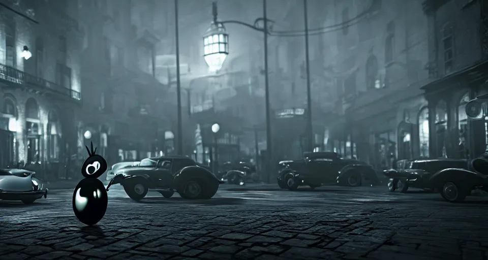 Prompt: mafia 2 hollow knight crossover ingame, hyperrealism detailed intricate high quality, high resolution, smooth 8 k octane rendered with sss volumetric cinematic dramatic light rtx on ultrahigh maximum settings