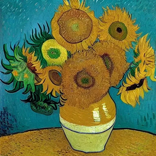 Image similar to sunflowers by van gogh