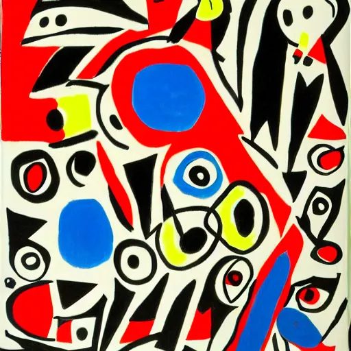 Prompt: abstract drawing in style of juan miro