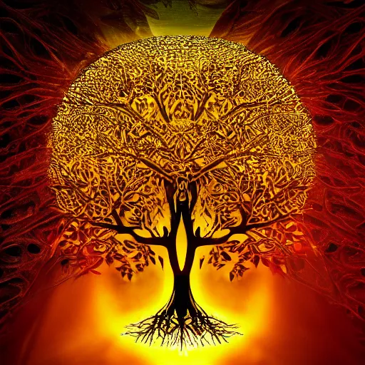 Prompt: the holy golden tree of life, cinematic, ultra detailed