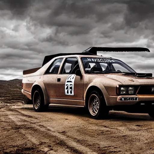 Image similar to velociraptor mongoliensis in the style of wrx impreza as velociraptor, mad max, hdr 8 k