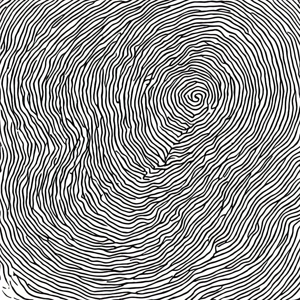 Image similar to a perfect circle, line drawing, very consistent 1 pt line, black and white