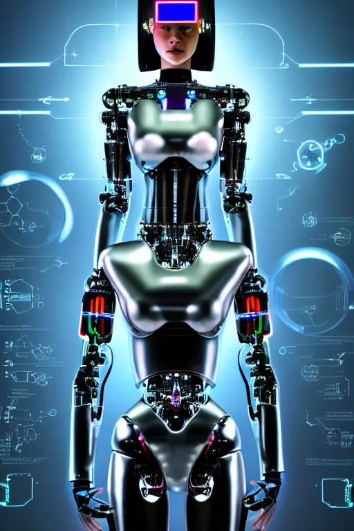 Image similar to detailed photo of the half - cybernetic robocatgirl, symmetry, awesome exposition, very detailed, highly accurate, intricate, professional lighting diffracted lightrays, 8 k, sense of awe, science magazine cover