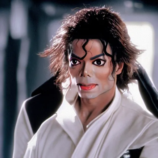 Image similar to Michael Jackson as anakin skywalker in star wars episode 3, 8k resolution, full HD, cinematic lighting, award winning, anatomically correct