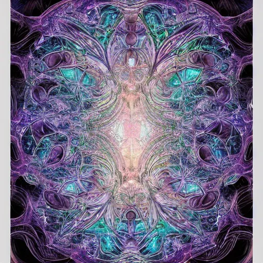 Prompt: Fractal Artwork by Missy Gainer, deviantart, style of Yoshitaka Amano