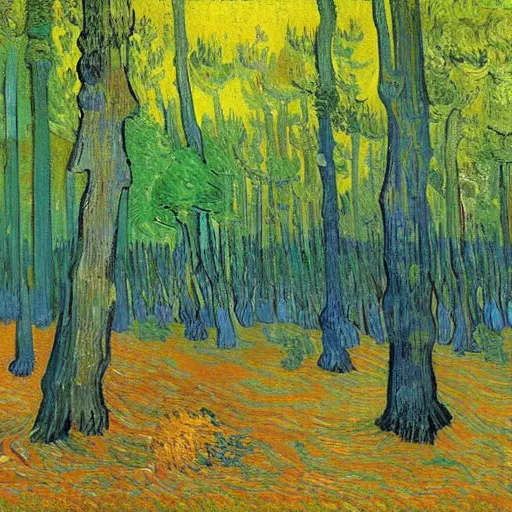 Prompt: painting of a forest, by van gogh