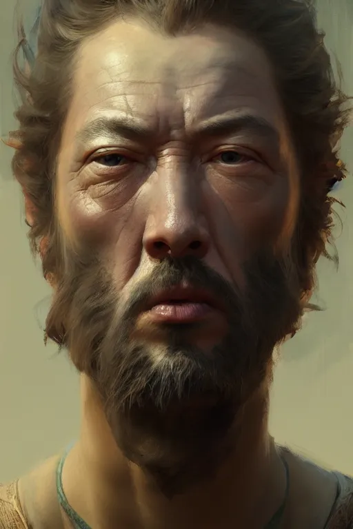 Image similar to ultra detailed facial portrait of dutch van der linde, extremely detailed digital painting, in the style of fenghua zhong and ruan jia and jeremy lipking and peter mohrbacher, mystical colors, rim light, beautiful lighting, 8 k, stunning scene, raytracing, octane, trending on artstation