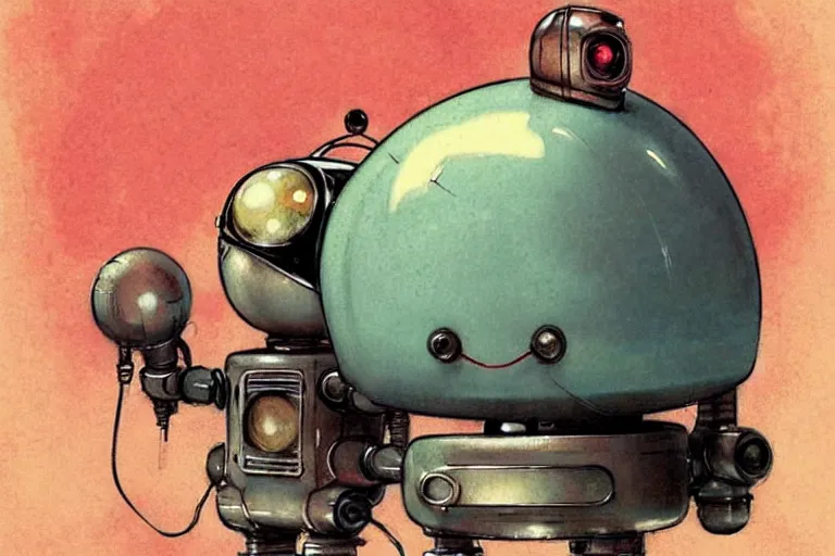 Prompt: adventurer ( ( ( ( ( 1 9 5 0 s retro future robot android mouse rv balloon robot. muted colors. ) ) ) ) ) by jean baptiste monge!!!!!!!!!!!!!!!!!!!!!!!!! chrome red