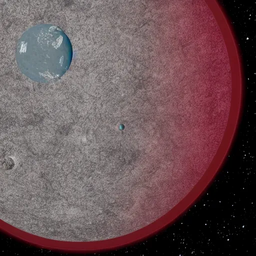 Prompt: surface of an alien moon planet t