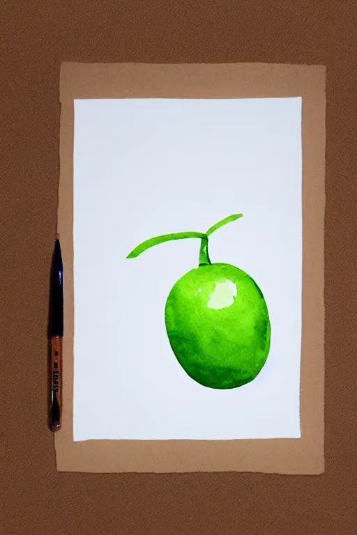 Image similar to minimalist watercolor art of a lime, illustration, vector art